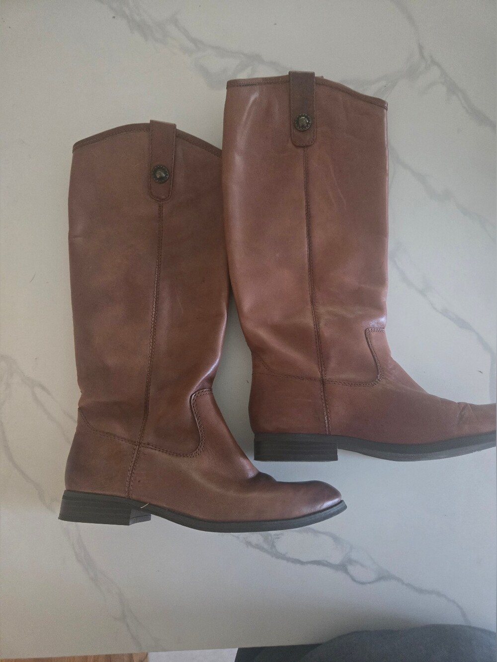 Carlos Santana Leather  Boots Color Cognac Womens Size 6.5